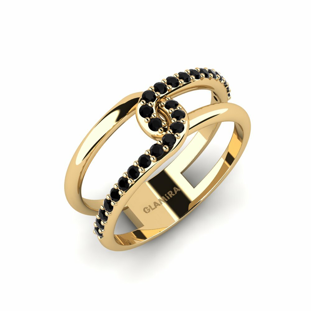 Zaffiro Nero Anello Charleville