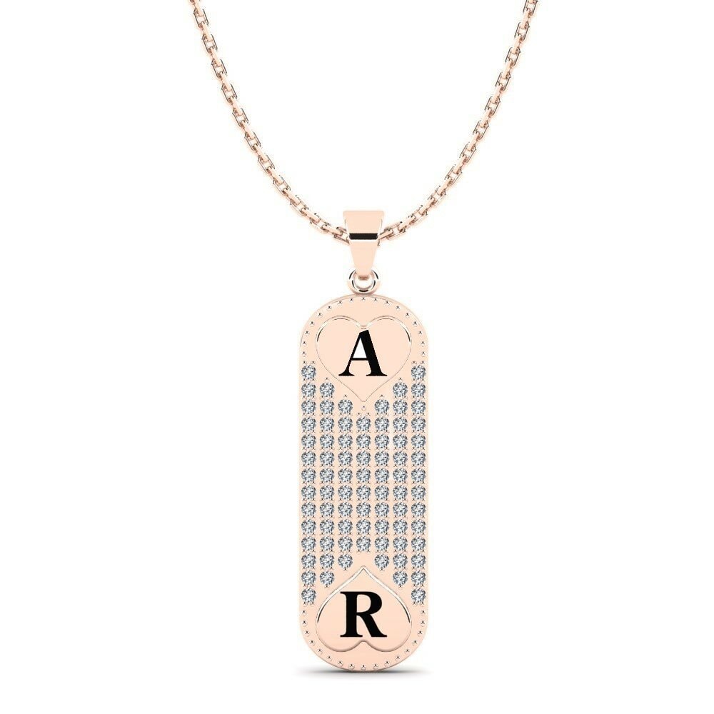 14k Oro Rosa Colgante de Mujer Chasidy
