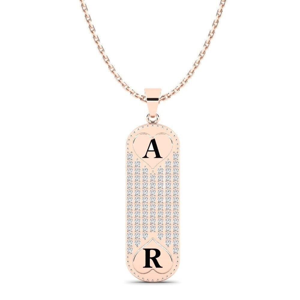 Rotgold 585 Moissanit Damen anhänger Chasidy