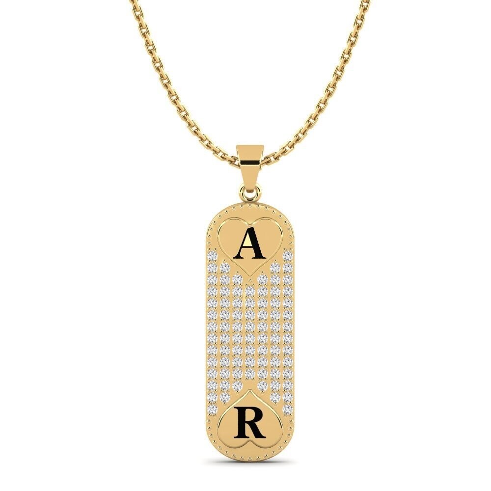 Gelbgold 750 Moissanit Damen anhänger Chasidy