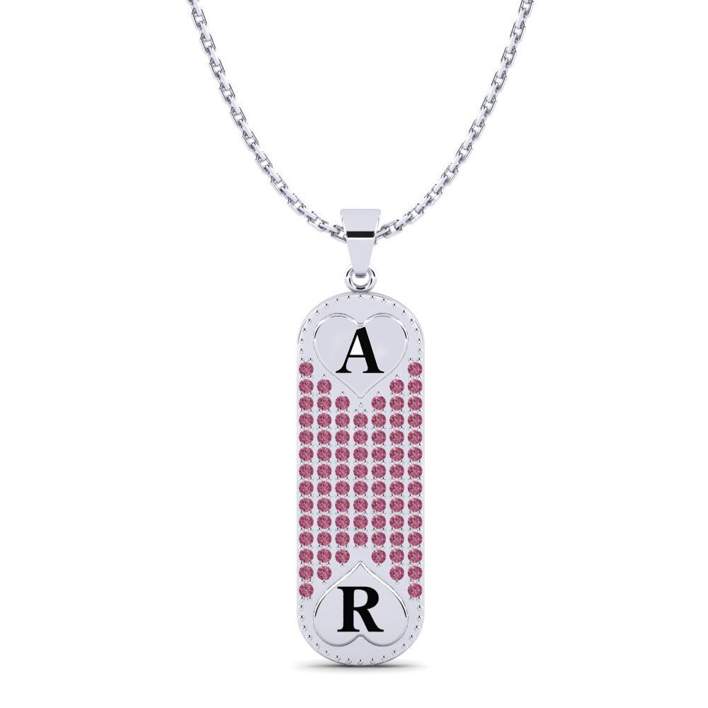 Weiß-Silber Rhodolit-Granat Damen anhänger Chasidy