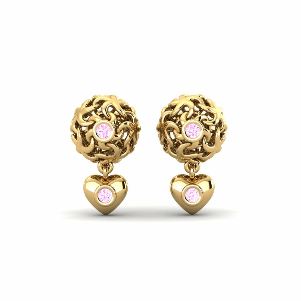 Or Jaune 14k Boucle d'oreille femme Chasity