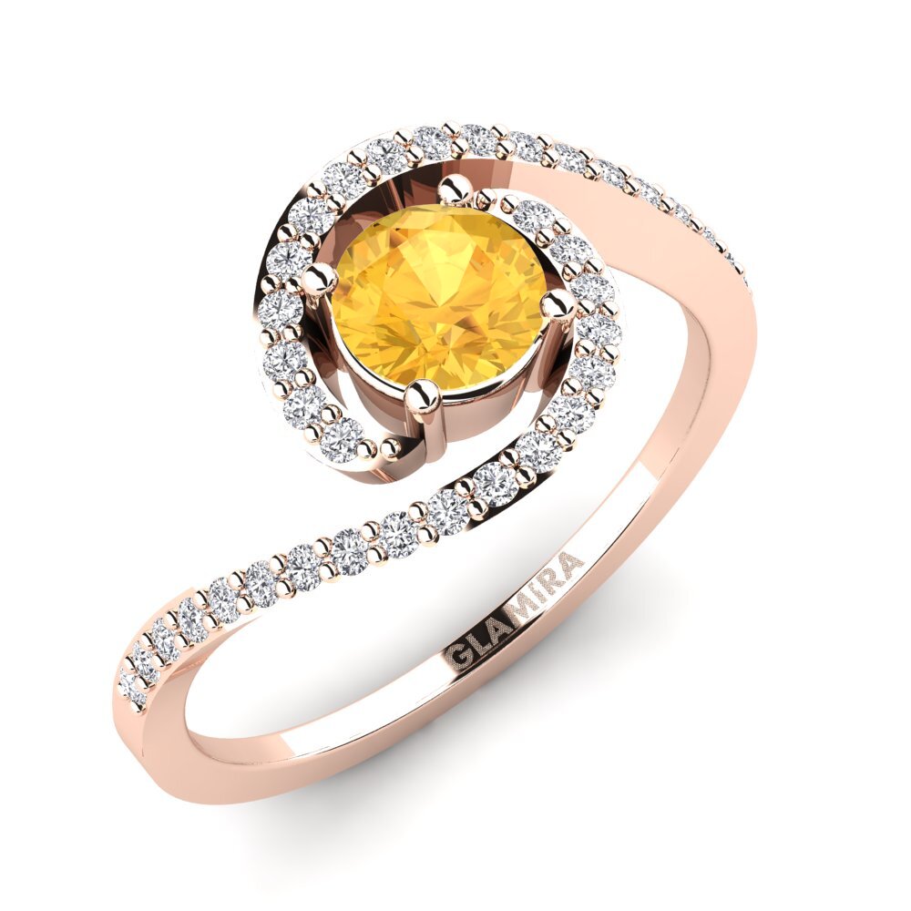Citrine Engagement Ring Chasseur