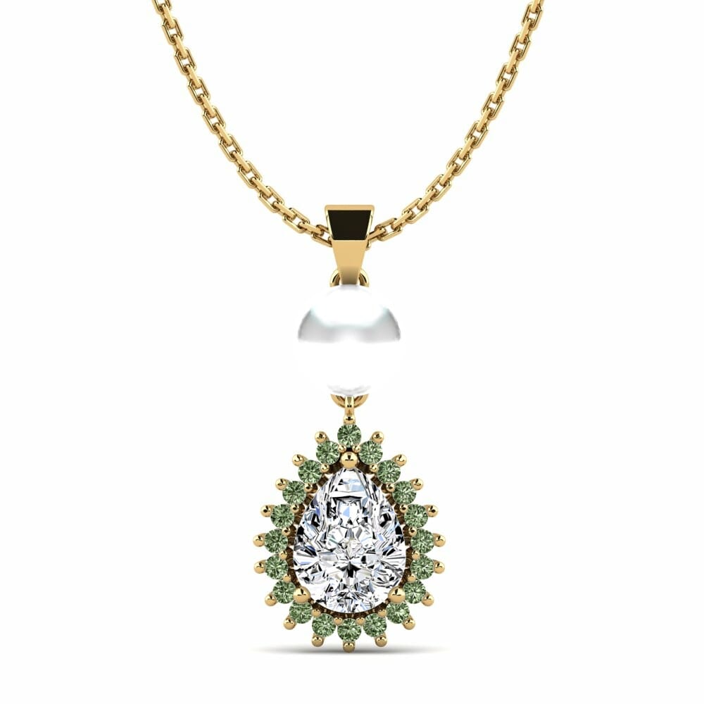 Pearl Amanda Cerny Finest Selection Chastella 585 Yellow Gold Swarovski Crystal
