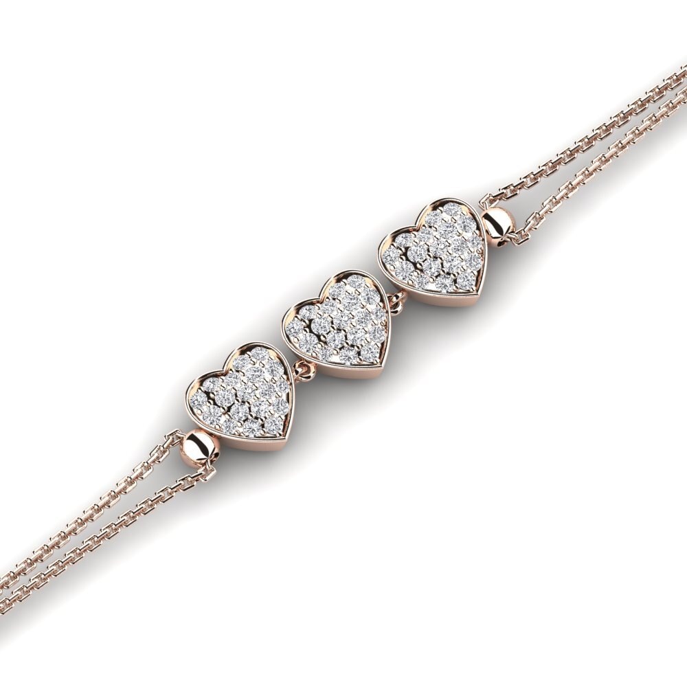 18k Oro Rosa Diamante cultivado en laboratorio Pulsera de Mujer Chatelain