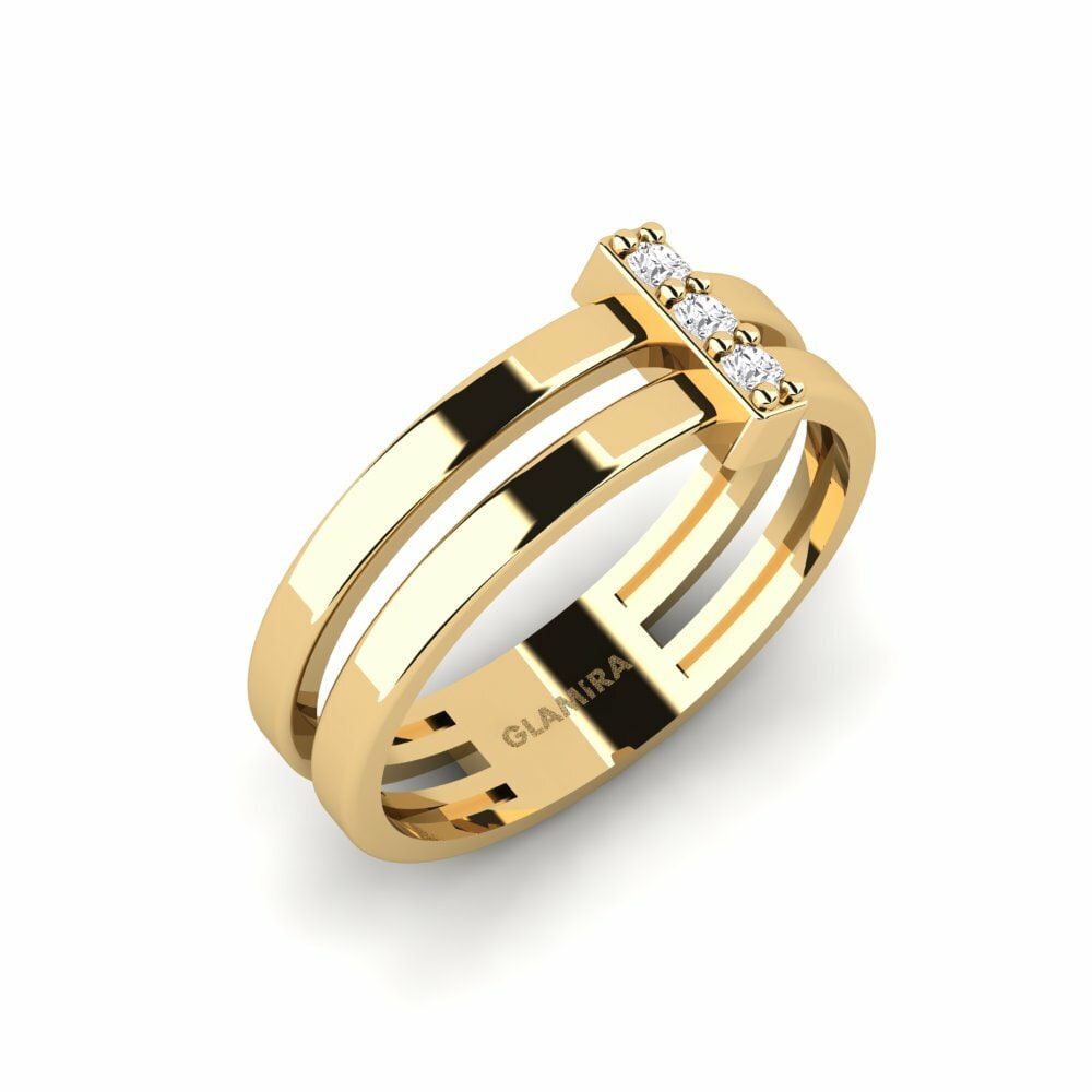 Oro Giallo 375 Anello Chatou