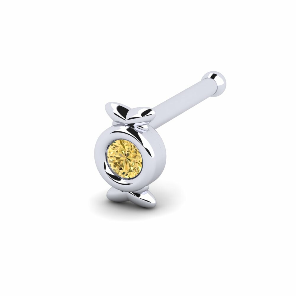 Gele Diamant Neus Pin Check