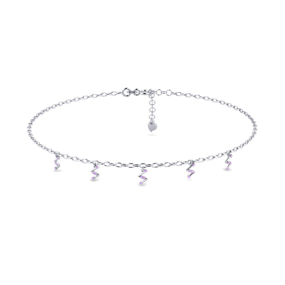 Amethyst Women's Anklet Checkers