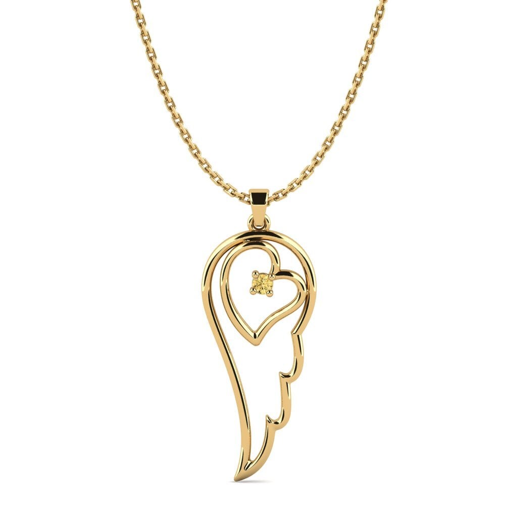 Gelber Diamant Damen anhänger Chenille