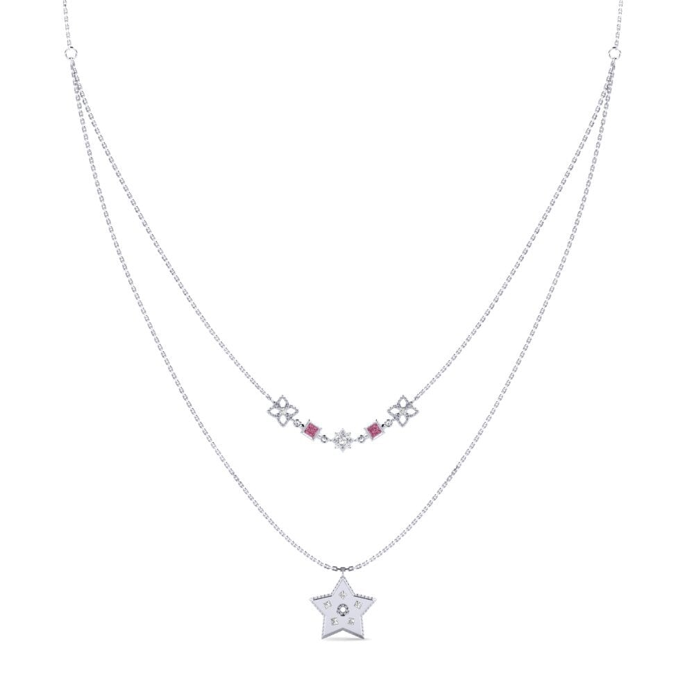 Princess Đá Rhodolite Dây chuyền nữ Cherap