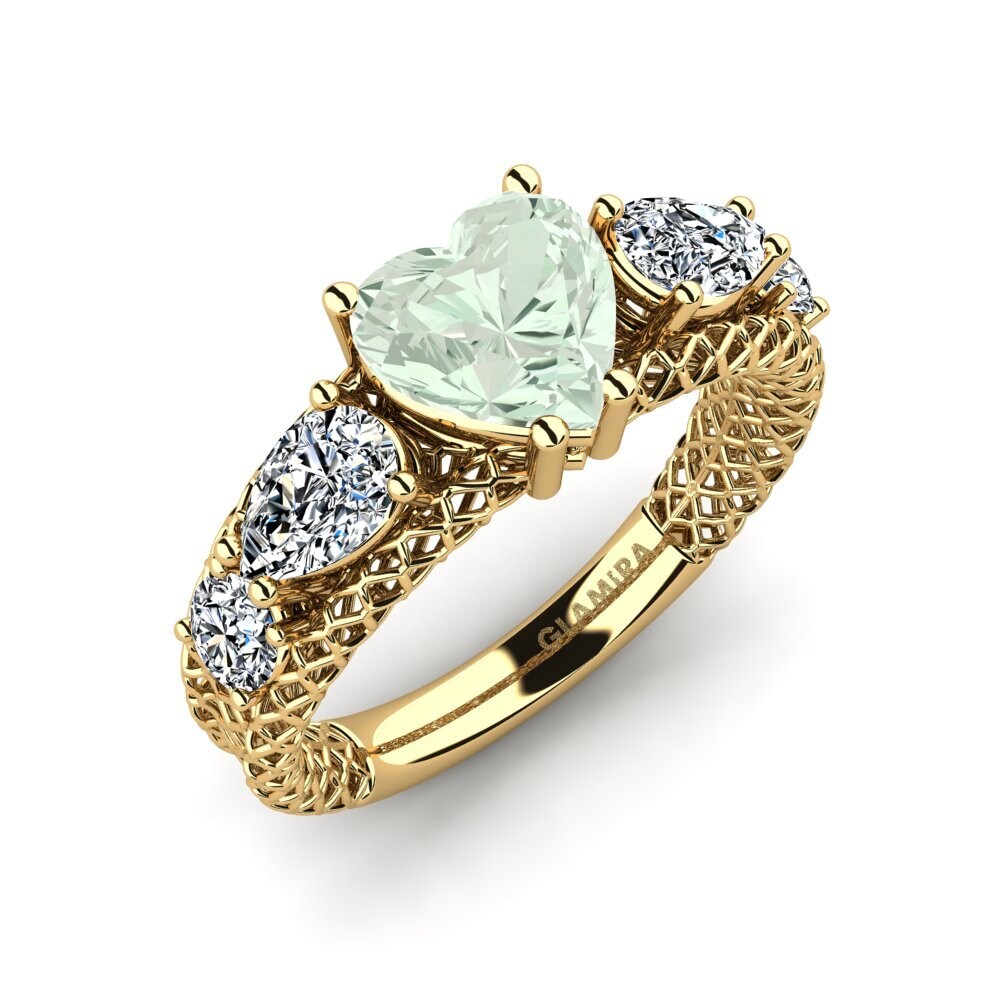 Green Amethyst Engagement Ring Cherylien