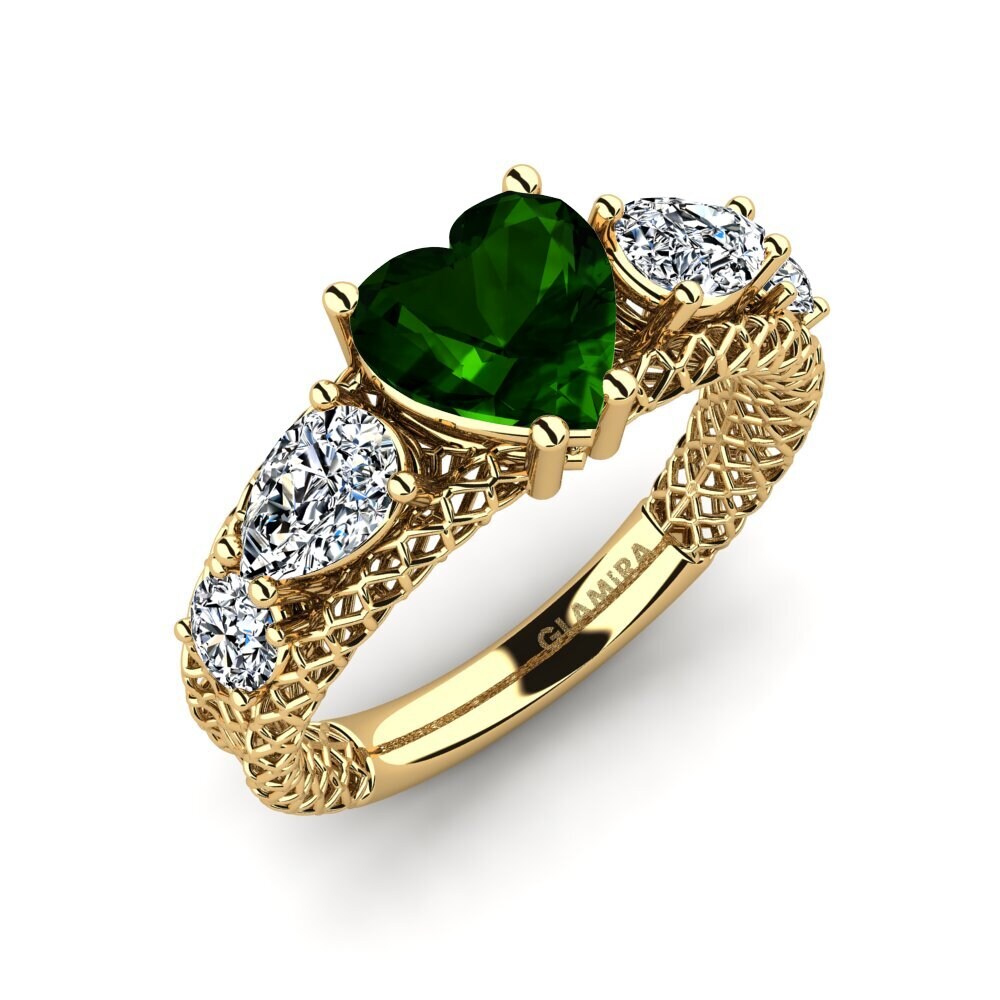 Green Tourmaline Engagement Ring Cherylien