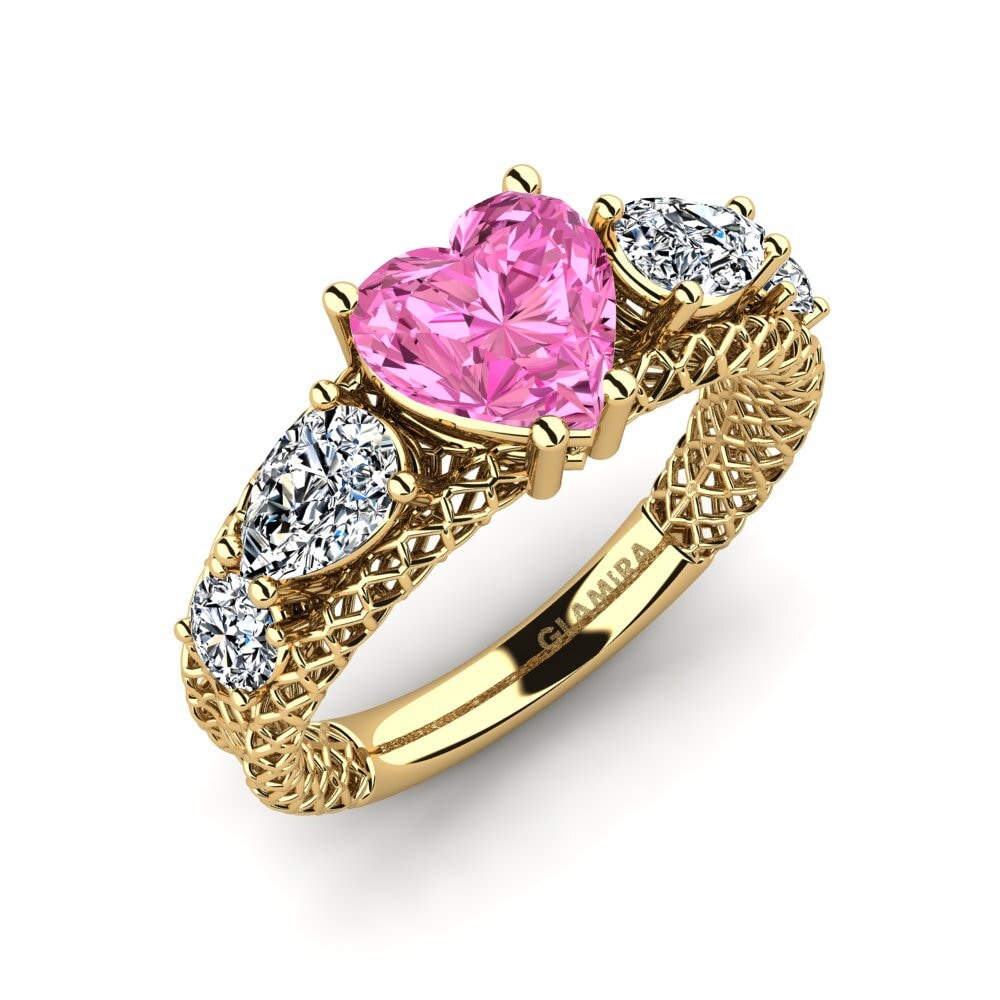 Pink Topaz Engagement Ring Cherylien