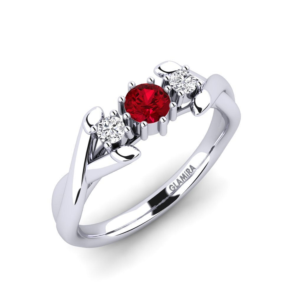 Roter Zirkonia Verlobungsring Cheth