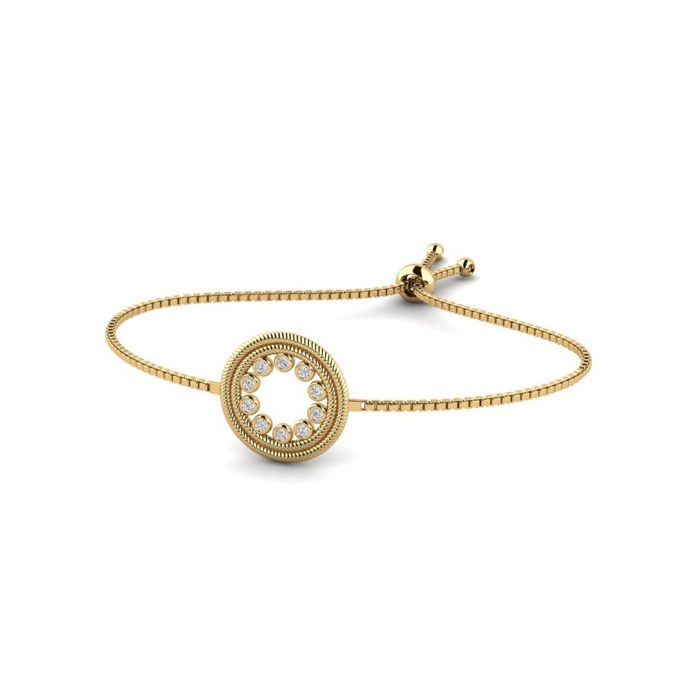 Order 0.15 Carat Round cut 18ct Yellow Gold Diamond Women's Bracelet ...