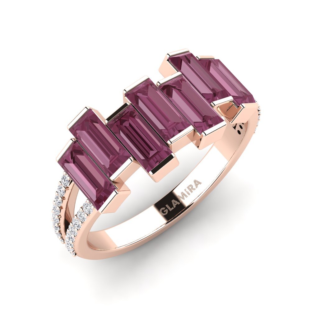 Rhodolite Garnet Ring Chevrole