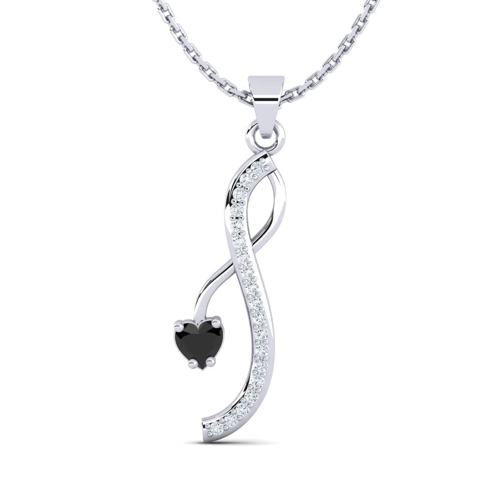 Heart Black Sapphire Women's Pendant Chiara