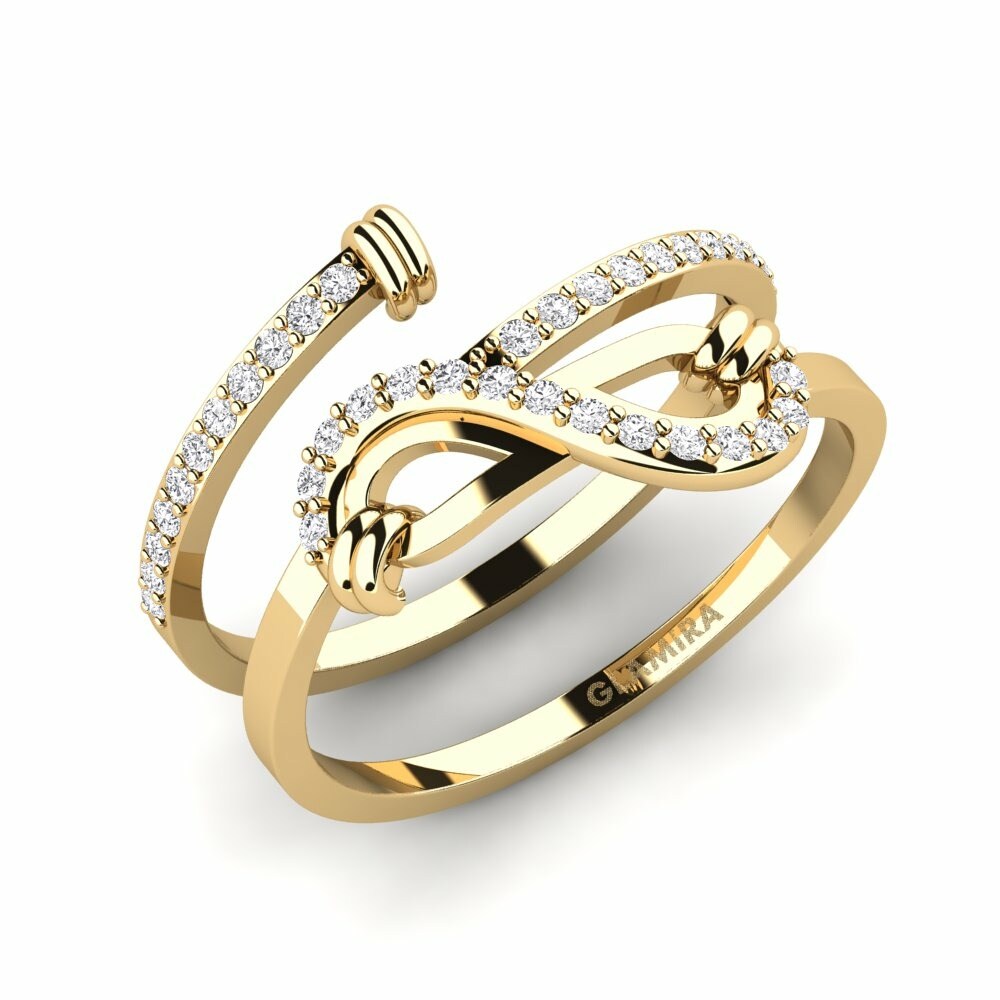 Infinity Connection Chidones 585 Yellow Gold White Sapphire