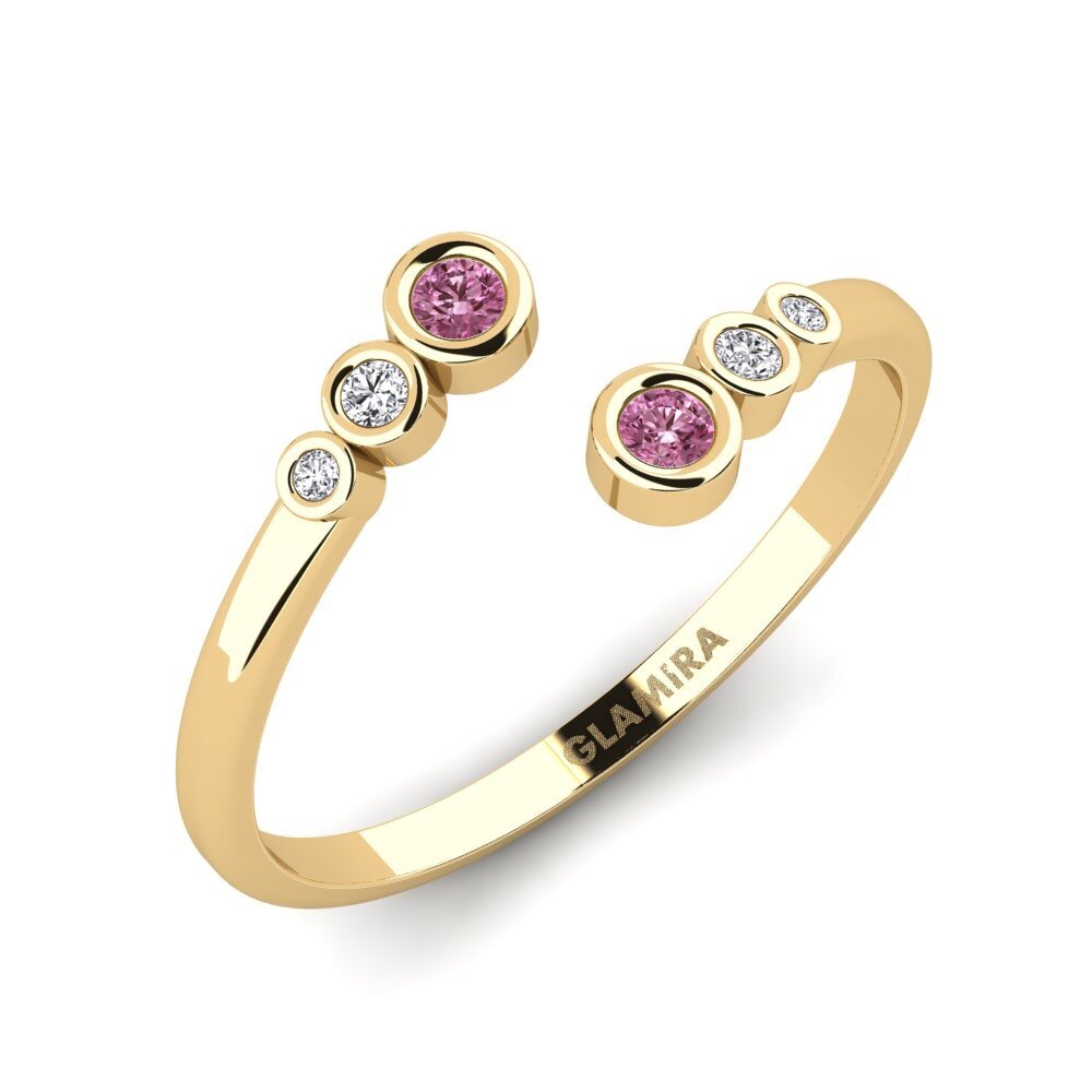 Or Jaune 9k Grenat de Rhodolite Bague Chiefly