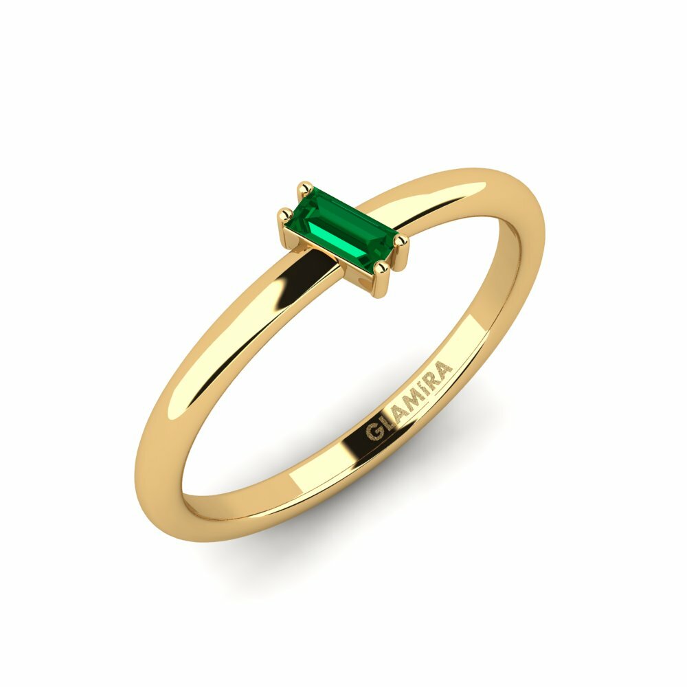 Groene Zirkoon Verlovingsring Chiin