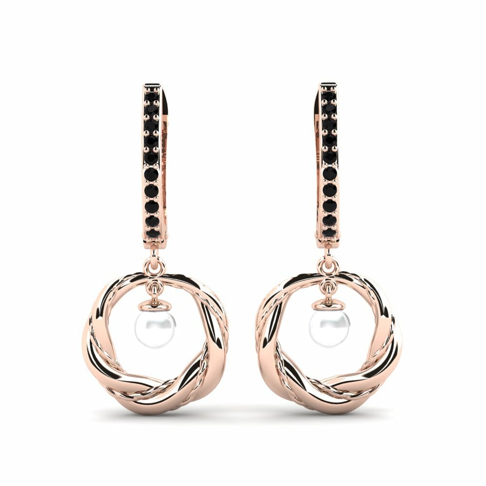 Diamant Noir Boucle d'oreille femme Chileshe
