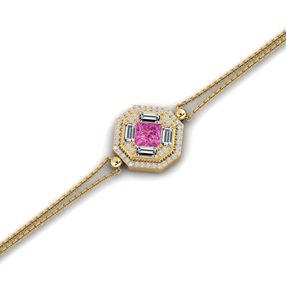 Princess Pink Topaz Women's Bracelet Chiourme