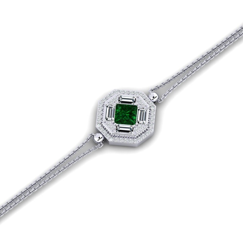 9ct White Gold Tsavorite Women's Bracelet Chiourme