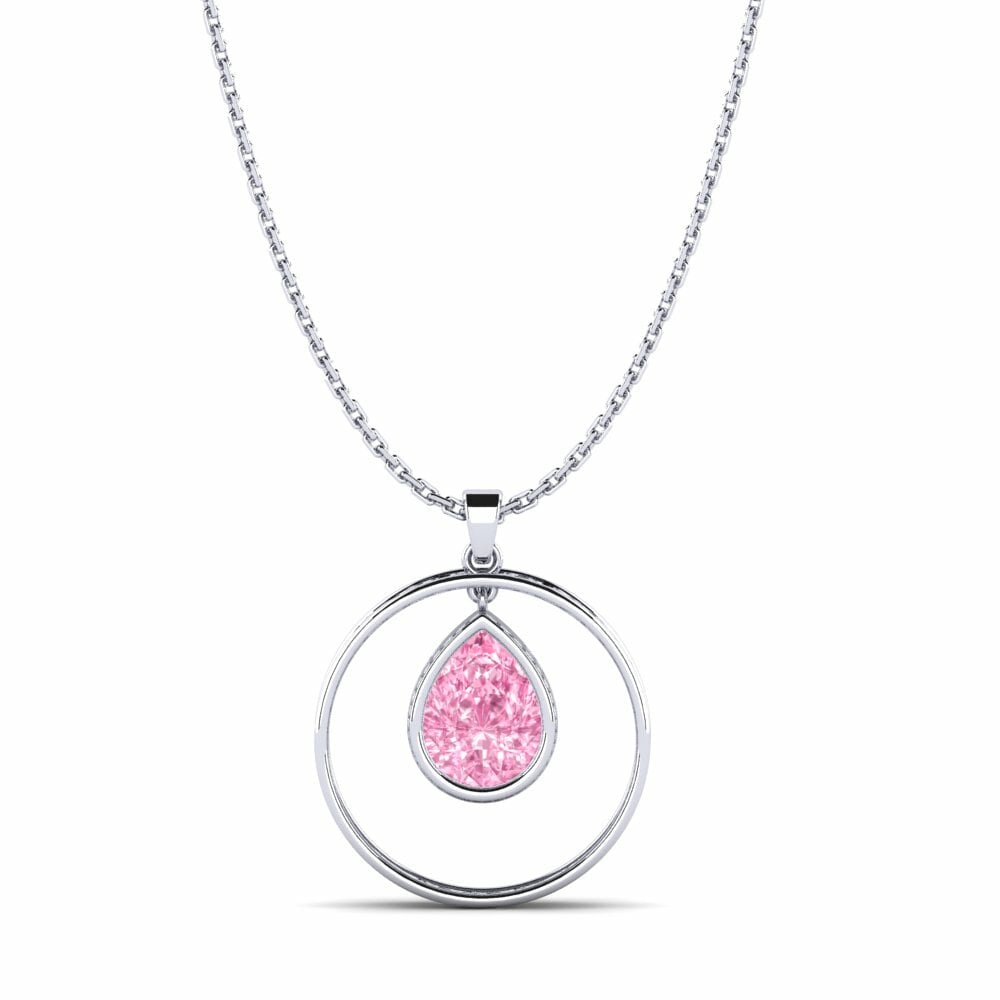 Roze Saffier Dames Hanger Chiquenaude