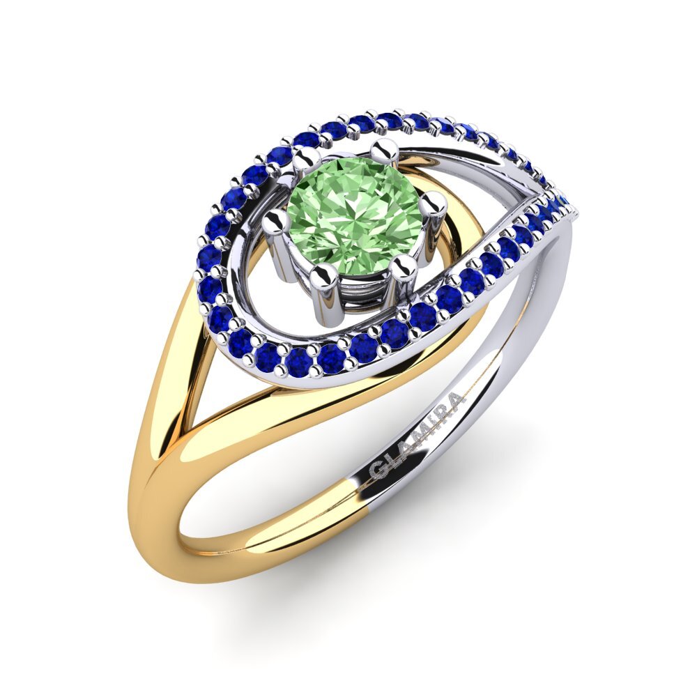 14K White & Yellow Gold Engagement Ring Chlodette