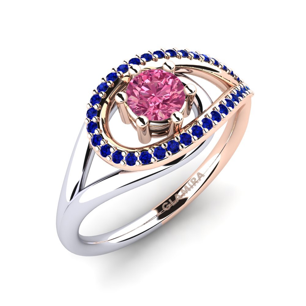 14ct Rose & White Gold Engagement Ring Chlodette
