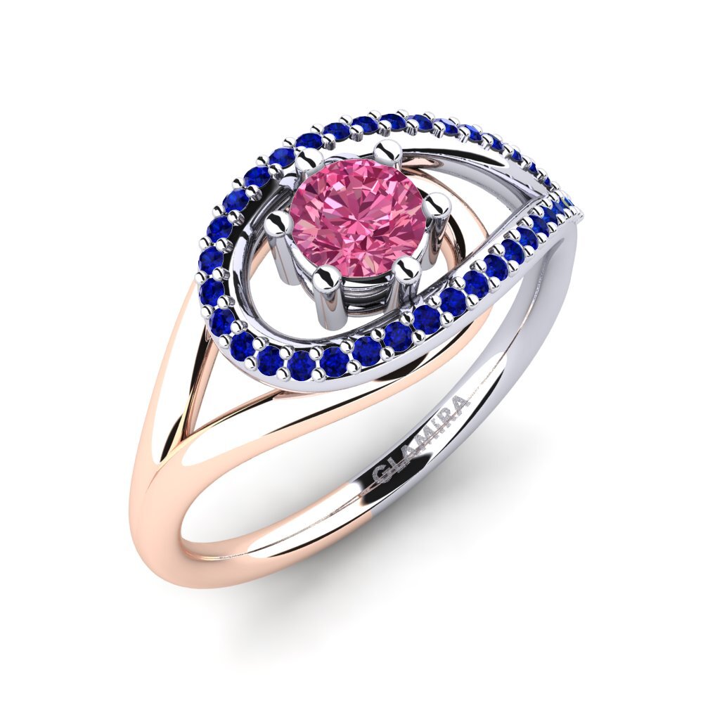 14ct White & Rose Gold Engagement Ring Chlodette
