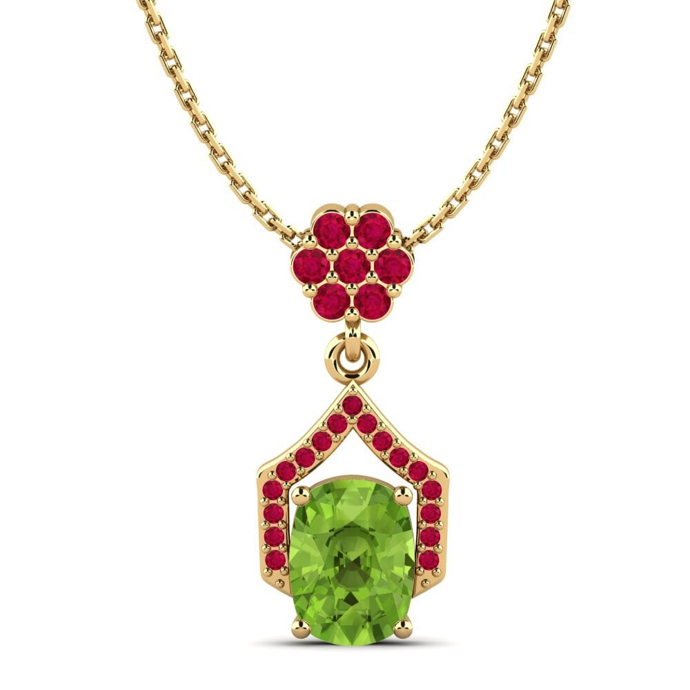 Cushion Peridot Women's Pendant Chofa