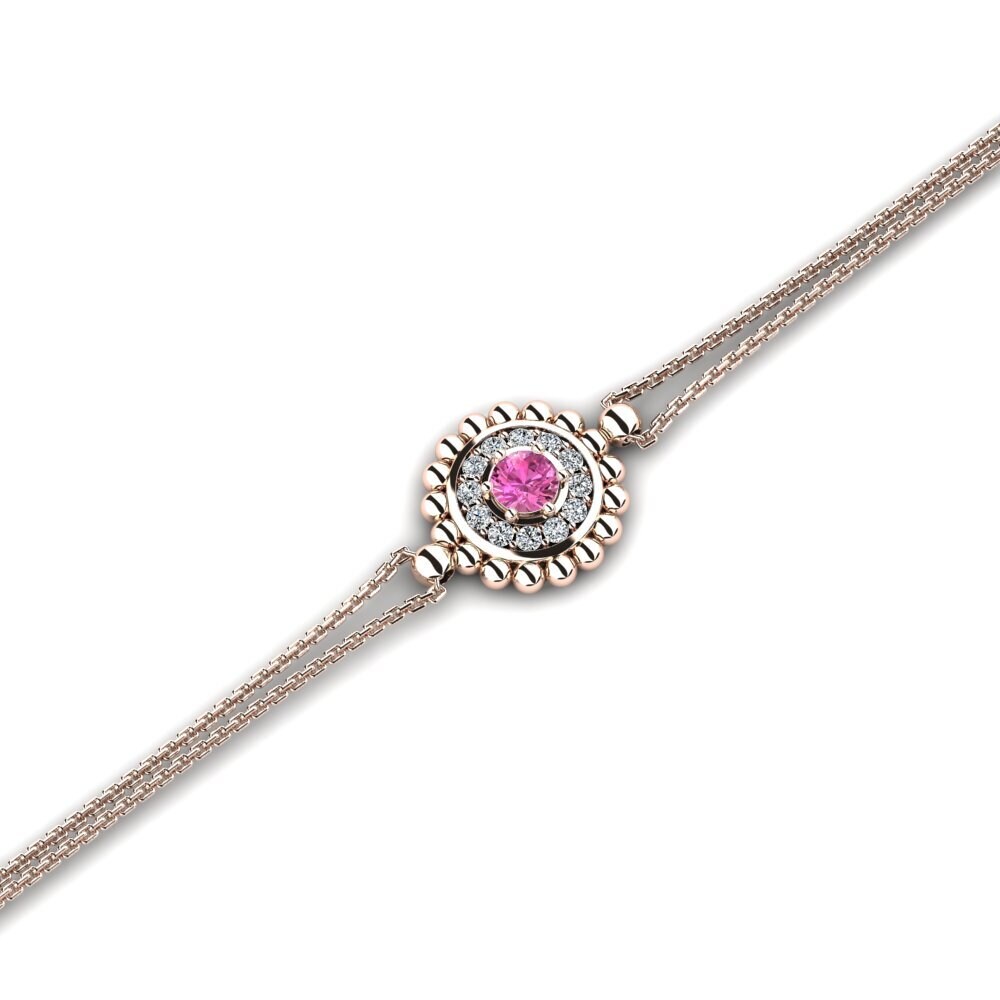 Pink Topaz Women's Bracelet Choleran