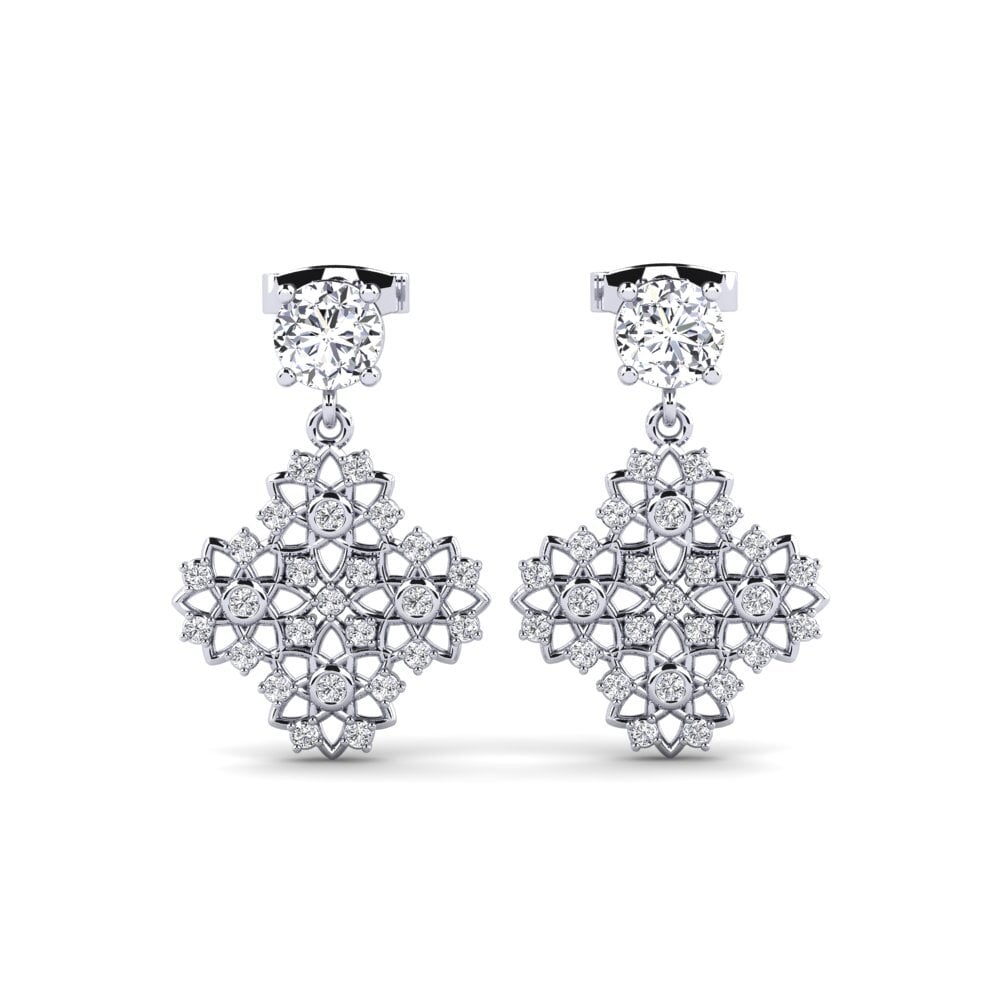 Hochwertige Damen ohrring Choquer mit 0.5 Karat Diamant Rund Weißgold ...