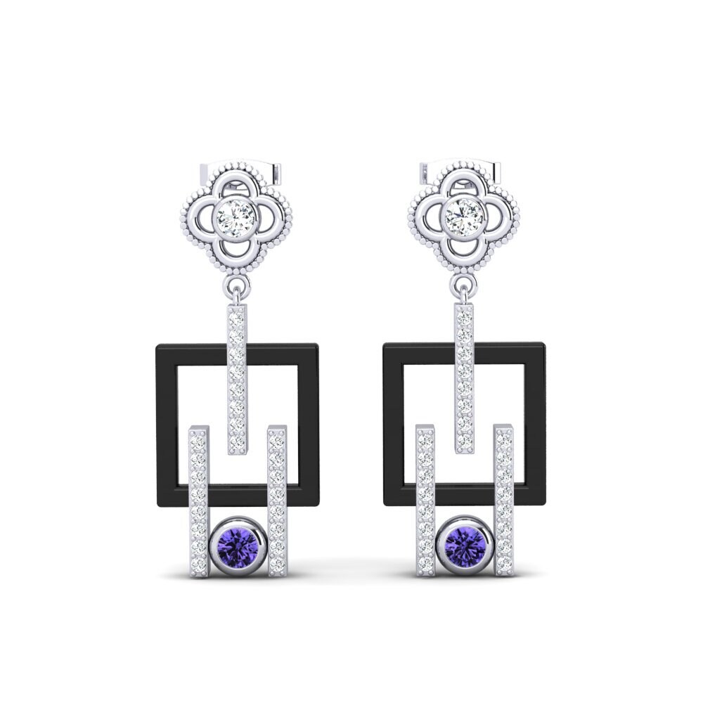 White Silver Tanzanite Women's Earring Chrissy