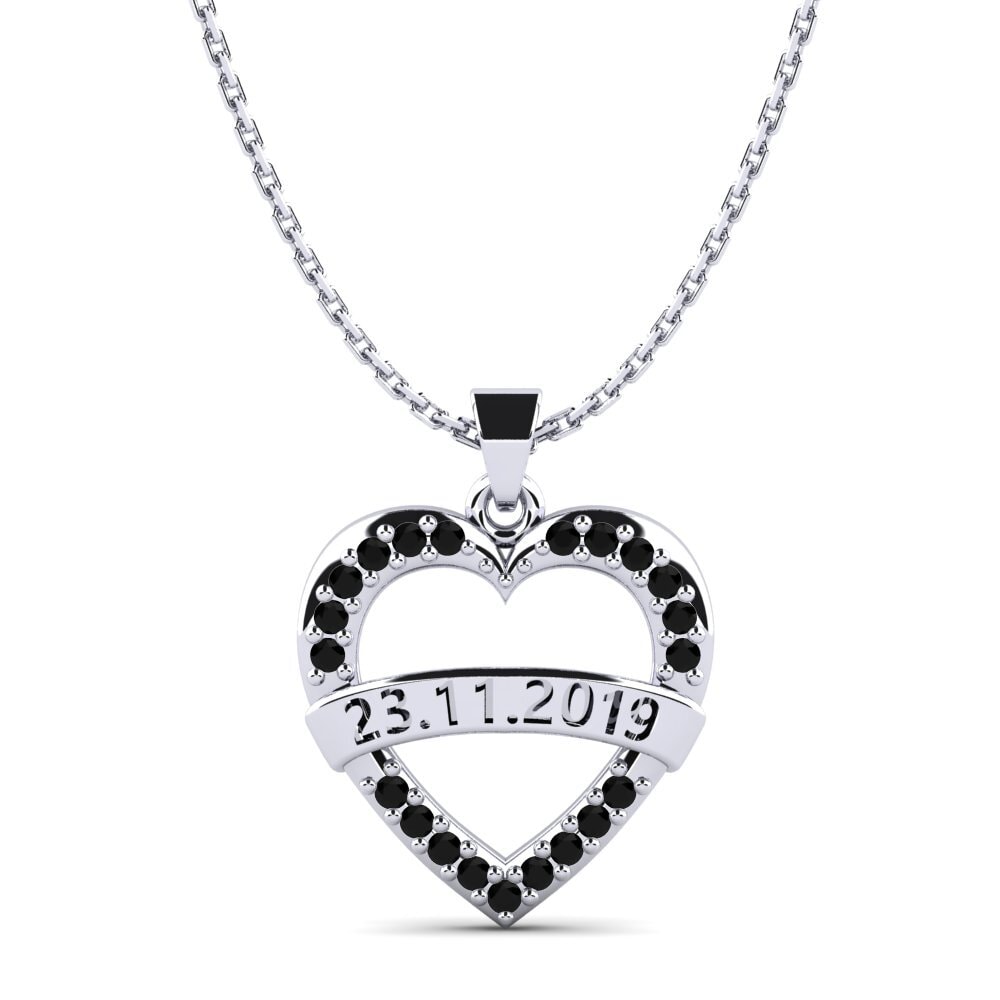 Weiß-Silber Schwarzer Onyx Damen anhänger Christen
