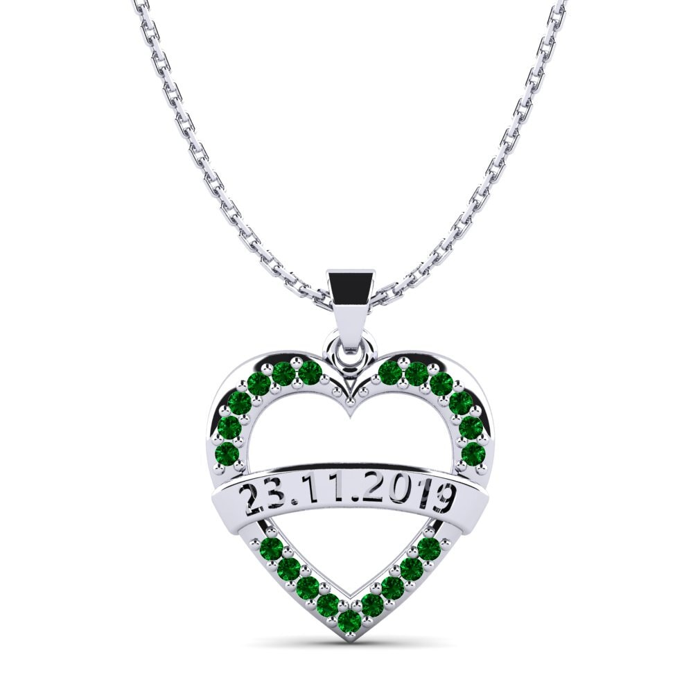 Plata 925 Circonita Verde Colgante de Mujer Christen