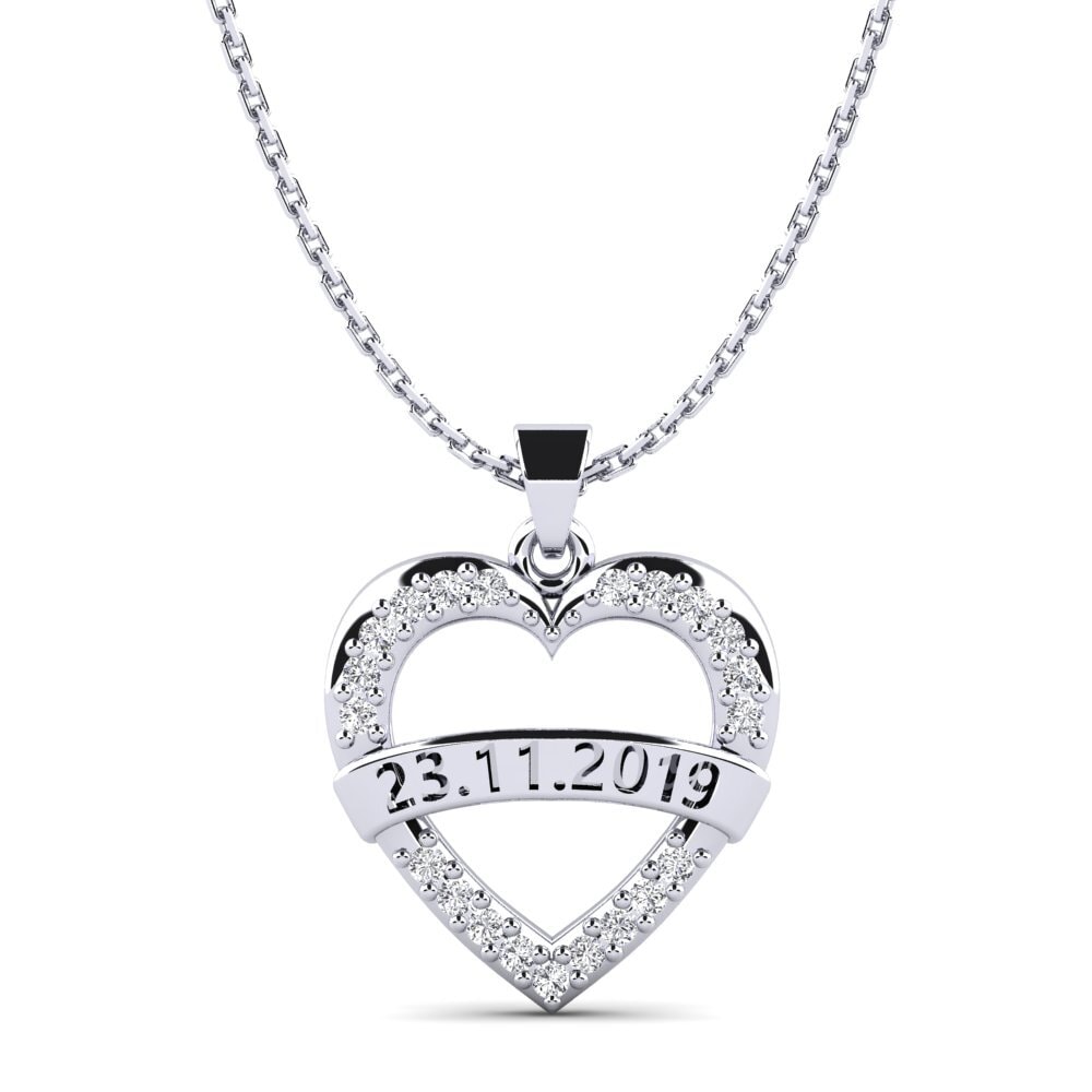 Weiß-Silber Labor-gezüchteter Diamant Damen anhänger Christen