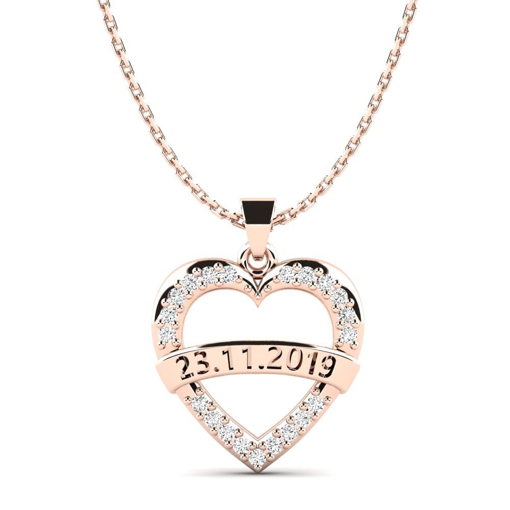 Rotgold 585 Moissanit Damen anhänger Christen