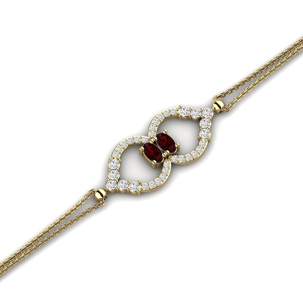 Ovalado Granate Pulsera de Mujer Chromatine