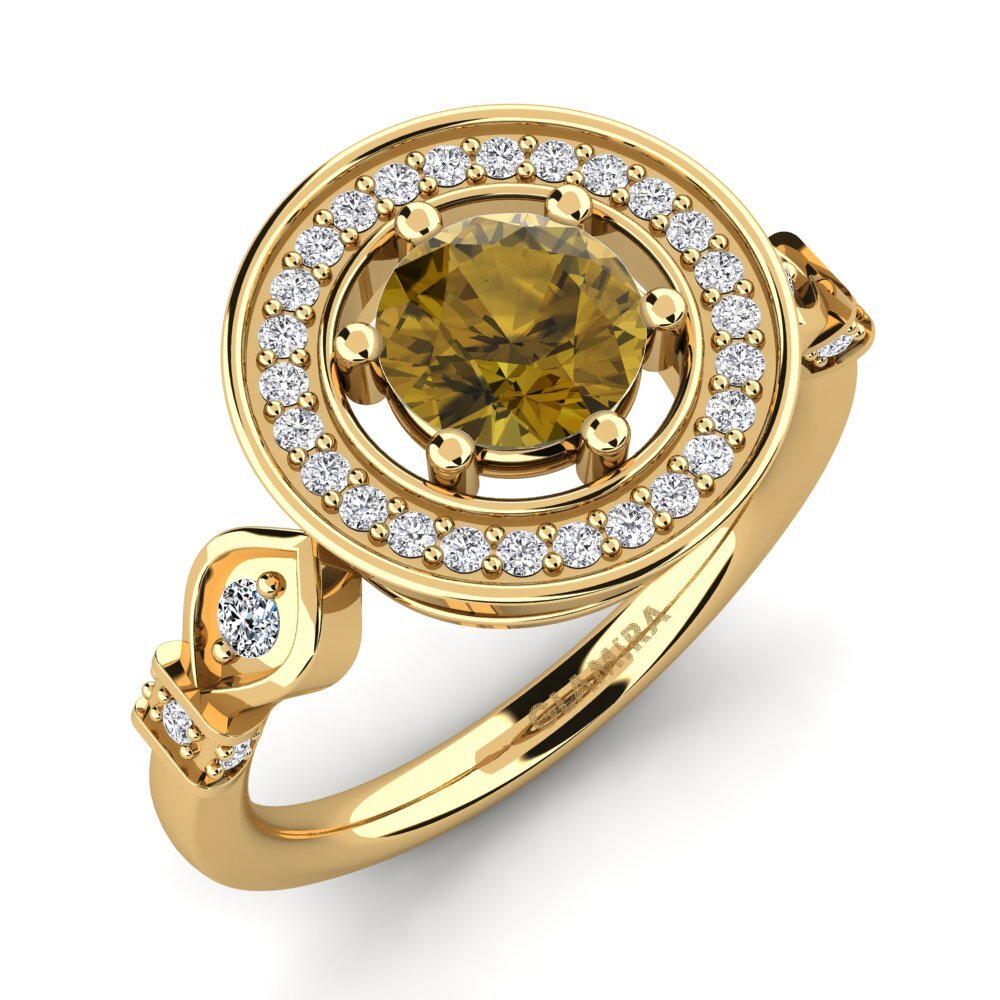 Brown Zircon Engagement Ring Chubascoli