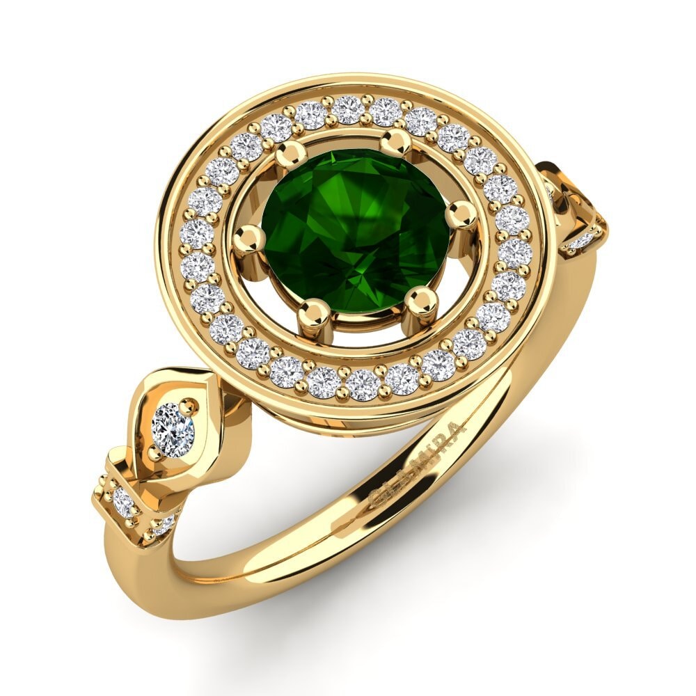 Green Tourmaline Engagement Ring Chubascoli