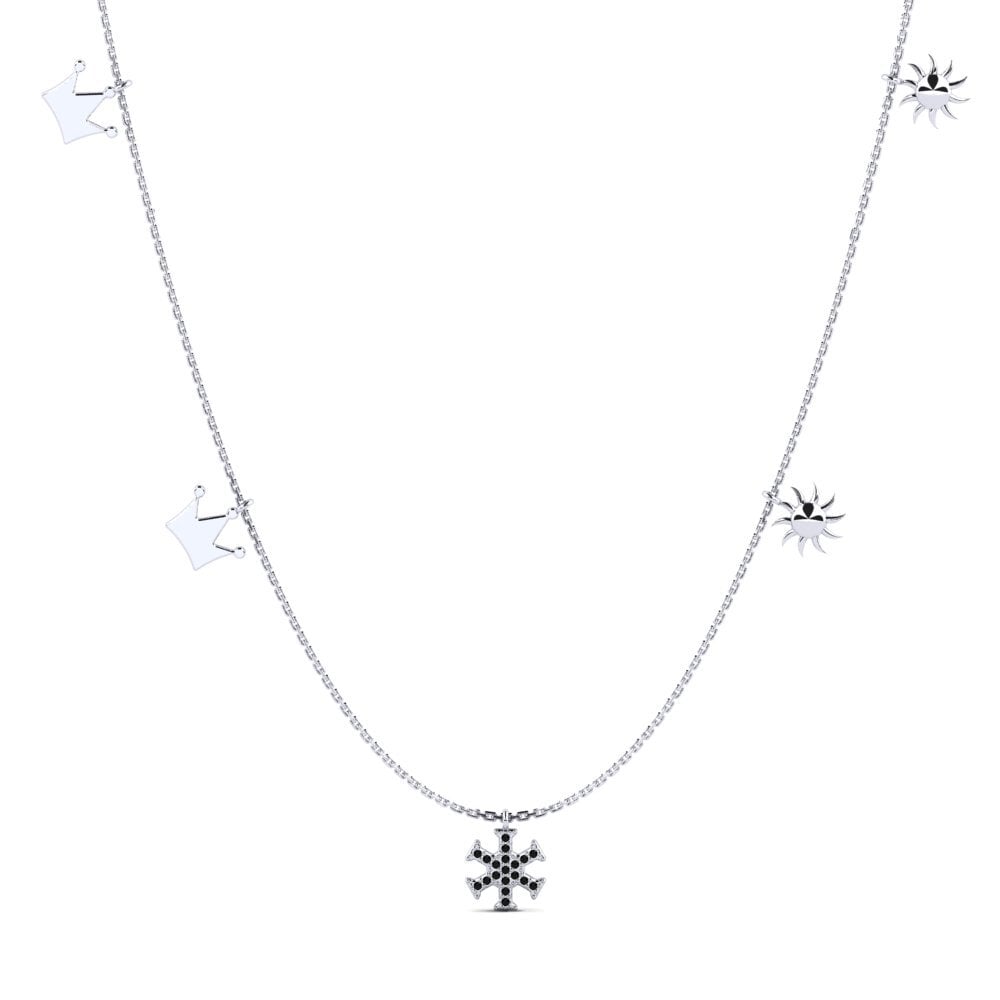 Black Sapphire Women's Necklace Chun