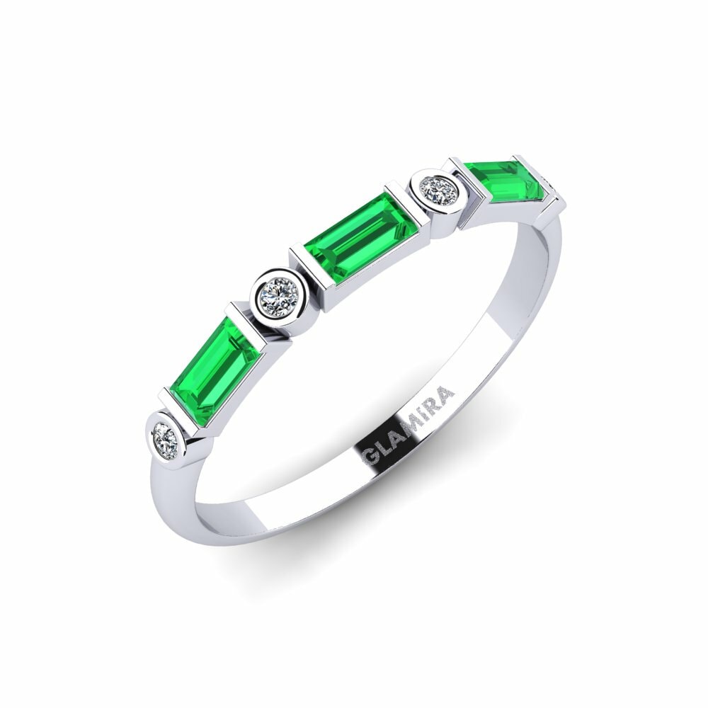 Or Blanc 9k Tsavorite Bague Churn