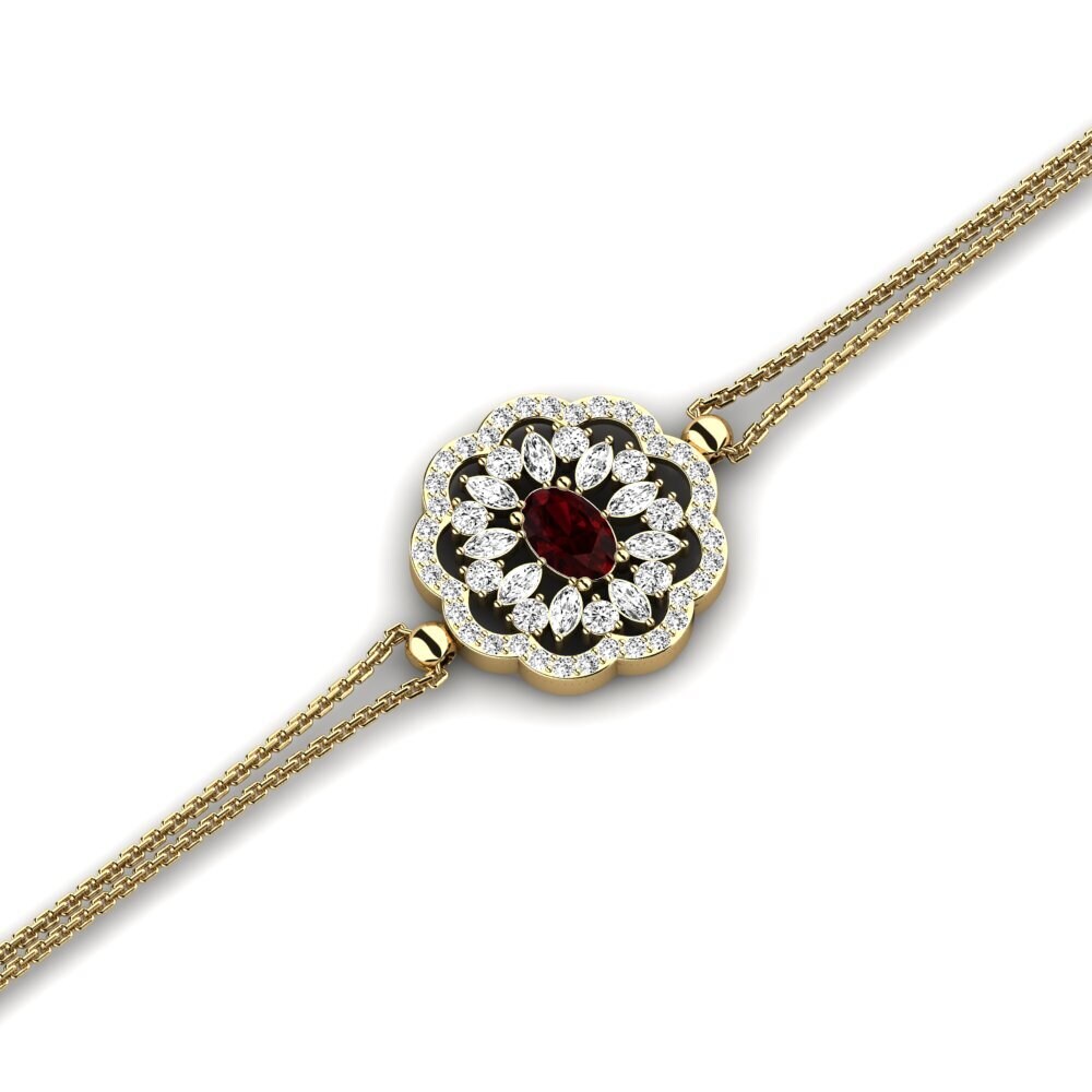 Ovalado Granate Pulsera de Mujer Chyle