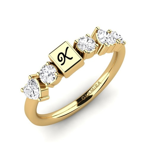 Ring Ciera 585 Yellow Gold & White Sapphire