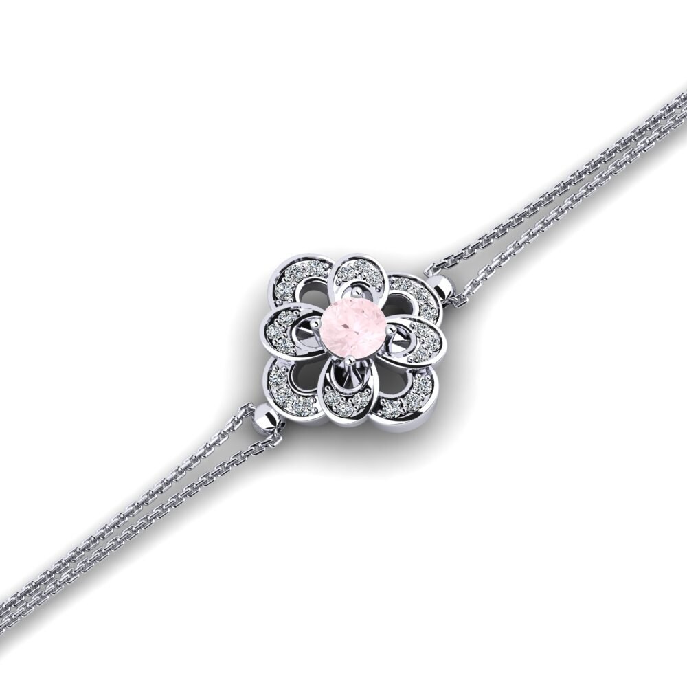 White Silver Rose Quartz Women's Bracelet Ciergev