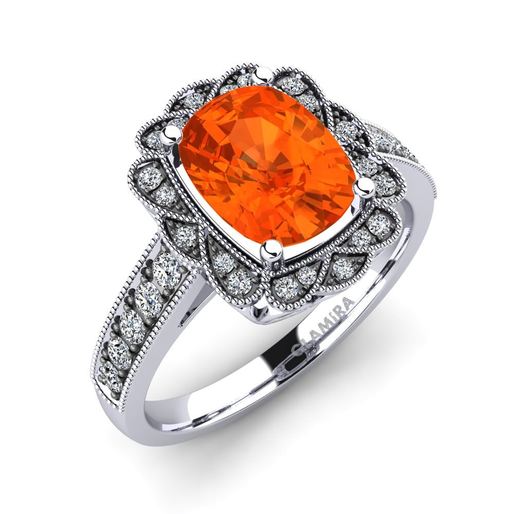 Fire Opal Engagement Ring Cindi