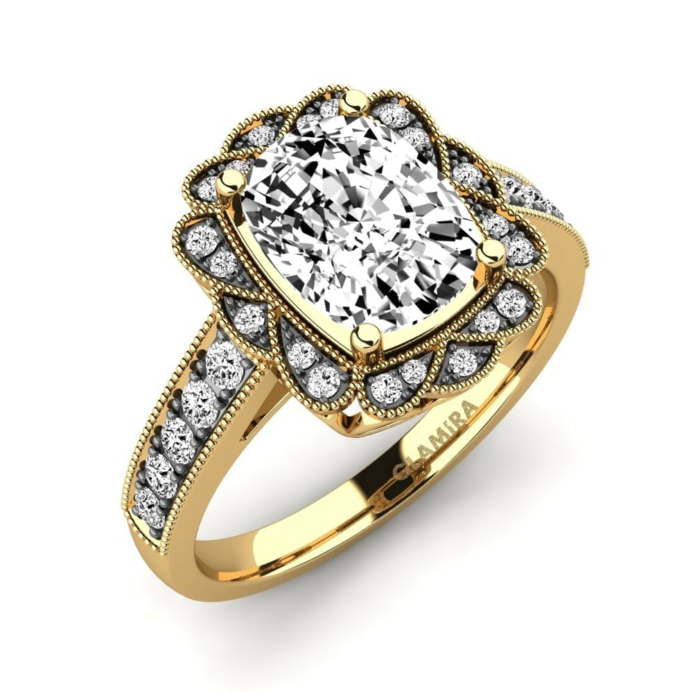 18k Yellow Gold Engagement Ring Cindi