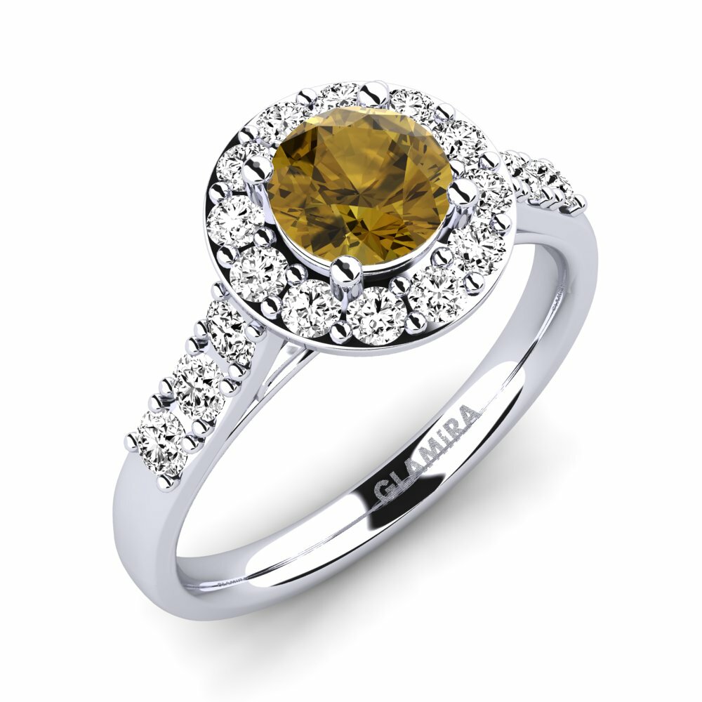 Brown Zircon Engagement Ring Cindy